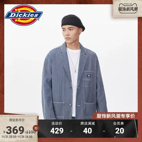 Dickies  春夏条纹工装夹克 宽松外套上衣 休闲舒适图片