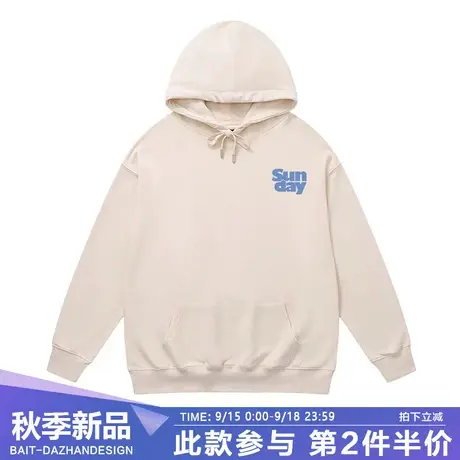 美式复古连帽卫衣女2023秋季新款宽松港风chic小众oversize外套潮商品大图