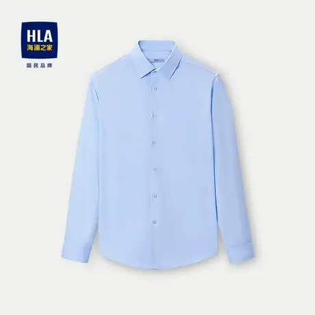 HLA/海澜之家舒微弹长袖衬衫2023秋季新款修身易打理正装衬衣男商品大图