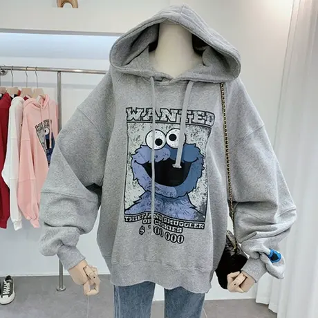 oversize卫衣女2020初秋宽松韩版潮ins连帽上衣bf慵懒风外套洋气商品大图