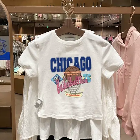 ins超火小个子短款修身短袖t恤女2021新款夏季薄款高腰露脐上衣服图片