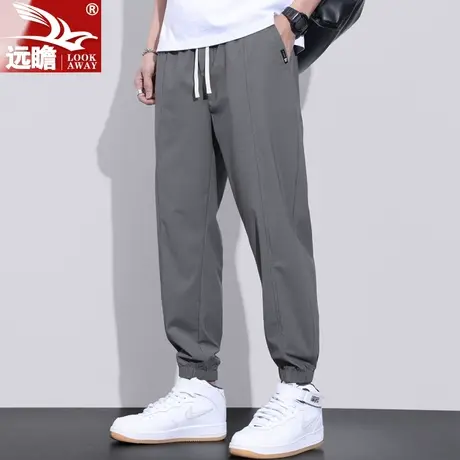 冰丝休闲裤男夏季薄款2023新款潮牌宽松男士工装束脚九分裤子男款图片