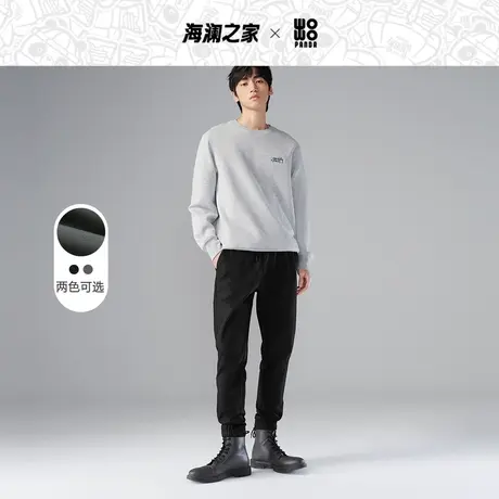 【束脚裤】HLA/海澜之家运动裤休闲裤春秋季束脚口卫裤男潮流商品大图