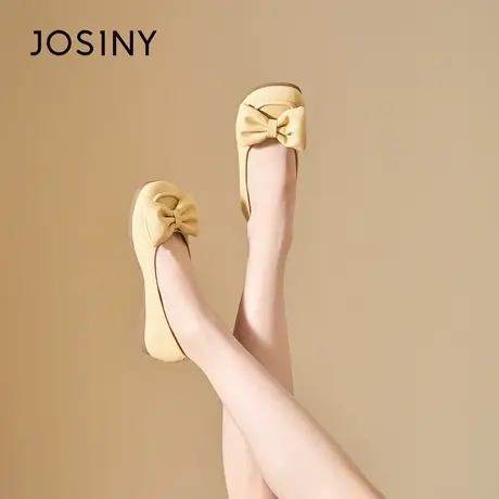卓诗尼厚底乐福鞋女春2023新款女鞋春秋蝴蝶结英伦风小皮鞋JK单鞋图片