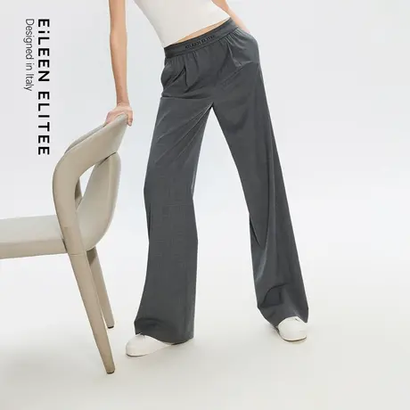 朗姿欧洲EiLEEN ELITEE羊毛修身阔腿裤2025年夏季新款通勤西装裤商品大图