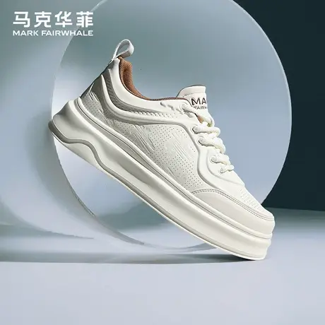 马克华菲厚底小白鞋女2025秋季新款时尚增高透气运动鞋休闲板鞋商品大图