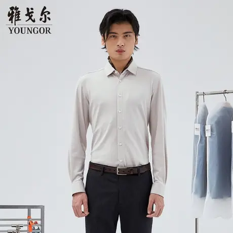 雅戈尔奥莱 商场同款男士长袖衬衫秋冬新款官方商务休闲长袖衬衫商品大图