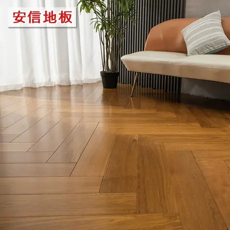 安信缅甸柚木纯实木地暖锁扣地板瓦城柚色野生全实木原木天然环保图片