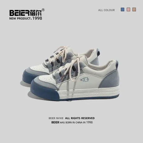 雾霾蓝小白鞋女2022新款鞋子女潮ins百搭小众原宿港风韩版板鞋女商品大图