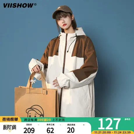 VIISHOW山系外套男宽松潮牌春装美式复古机能冲锋夹克男士休闲夹商品大图