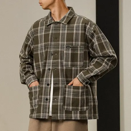 时尚轻奢男装潮流休闲衬衫百搭宽松长袖高端衬衫时尚男休闲衬衫商品大图