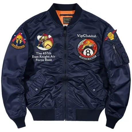 VIP潮牌ma1飞行员夹克男大码工装bomber外套春秋季宽松刺绣棒球服商品大图