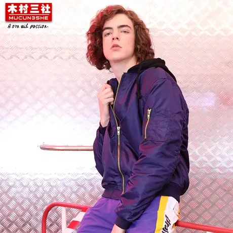 【特价清仓】×木村三社SANSYAS 冬季休闲夹克加厚保暖棉服卫衣商品大图