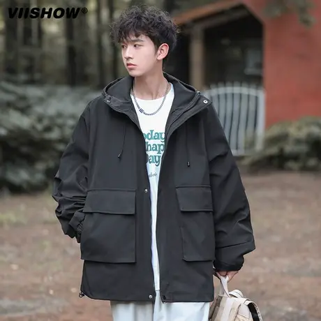 VIISHOW机能风外套秋季运动户外宽松夹克防风防水登山服冲锋夹克商品大图
