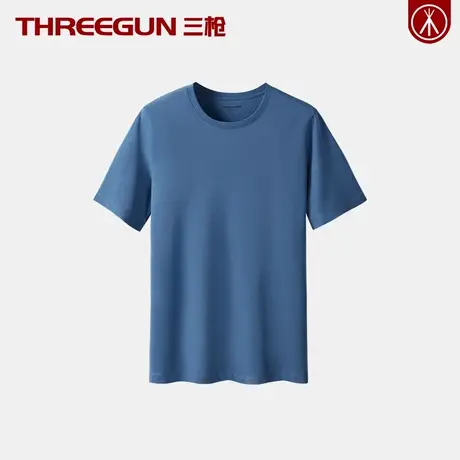【100%纯棉】三枪男士t恤男打底衫运动汗衫青年薄款全棉短袖夏季商品大图