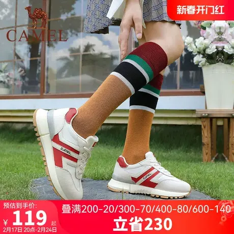 骆驼女鞋老爹鞋女鞋新款爆款厚底薄透气ins潮休闲运动鞋子图片
