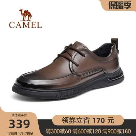 骆驼男鞋2023春季新款轻盈减震软底真皮百搭商务休闲通勤皮鞋男士商品大图