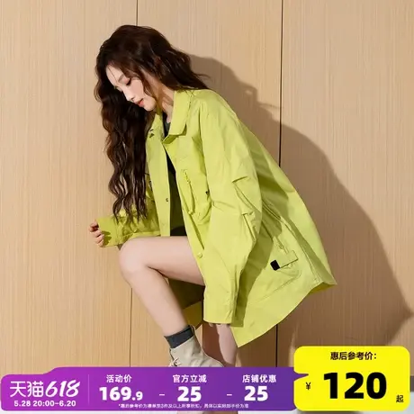 唐狮2025新款女春翻领净色长袖外套简约慵懒风百搭上衣休闲时尚yc图片