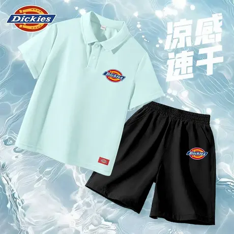 Dickies童装男童套装夏季男孩2025新款速干polo衫儿童短袖t恤薄A图片