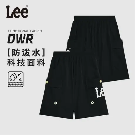 Lee儿童短裤2025夏季新款男童女童休闲五分裤中大童宽松工装裤子商品大图