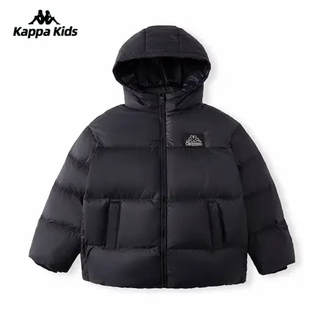 Kappa卡帕儿童品牌羽绒服官方旗舰店黑色短款高品质极寒男童外套图片
