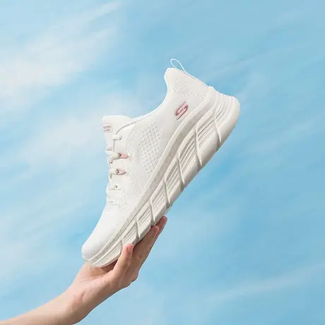 斯凯奇（Skechers）女鞋秋季新款厚底增高运动鞋网面跑步鞋软底缓商品大图