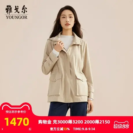 【商场同款】雅戈尔女士风衣秋季新款官方商务休闲单风衣外套女商品大图