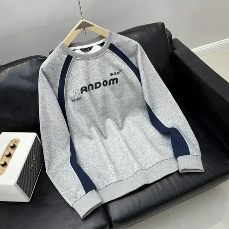 唐狮春秋季新款卫衣男士连帽长袖拼接插肩休闲运动上衣美式潮TE商品大图