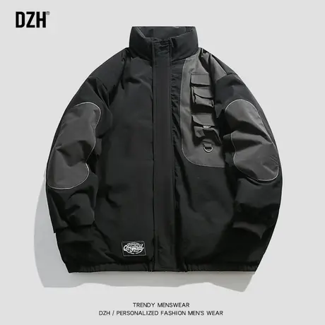 男士工装棉服男潮牌冬季加厚设计感立领棉衣外套男装2023新款宽松商品大图