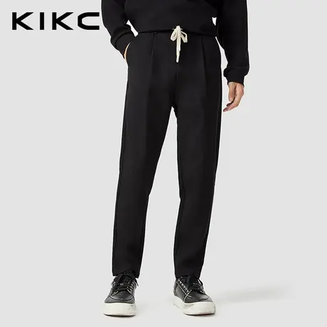 kikc休闲裤男2023秋季新款商场同款松紧腰直筒百搭休闲锥形长裤商品大图