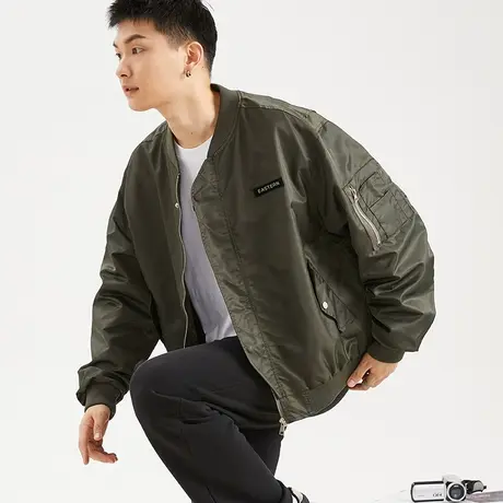 唐狮外套男2023秋冬新款户外休闲棒球服外套夹克男棒球领外套11.7商品大图