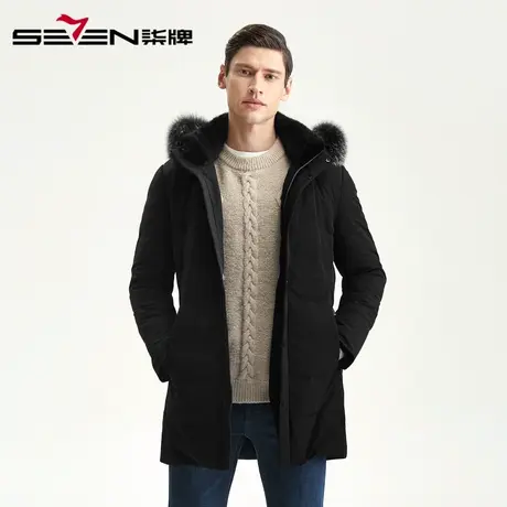 柒牌男装秋冬清仓尼克服商务时尚羽绒服休闲都市连帽保暖外套男图片