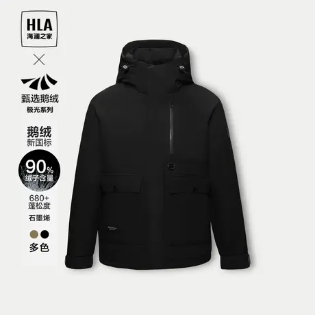 【曾舜晞同款】海澜之家石墨烯极光鹅绒羽绒服23秋冬新保暖外套男图片