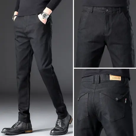 青中年商务休闲西裤春秋季2022新款休闲工装裤男帅气直筒长裤子潮商品大图