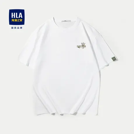 HLA/海澜之家麻烦星球联名短袖t恤2024春夏新款凉感吸湿排汗短t男图片