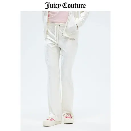 Juicy Couture橘滋休闲裤女春季新款美式宽松运动直筒天鹅绒长裤图片