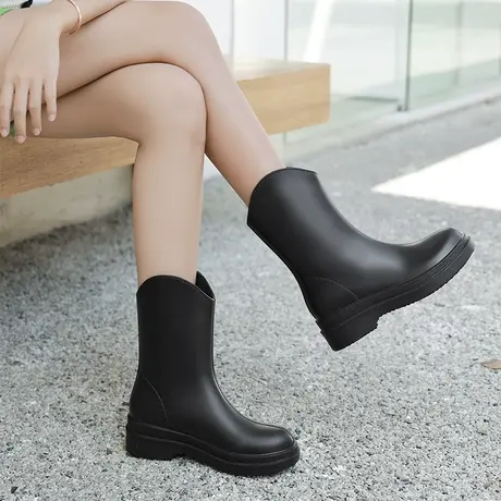 雨靴2023新款女式低帮水鞋防水防滑时尚网红雨鞋下雨天穿的鞋胶鞋图片