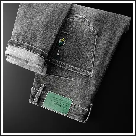 秋季高级感牛仔裤男士潮牌高端痞帅直筒宽松休闲男裤子春秋款秋装商品大图