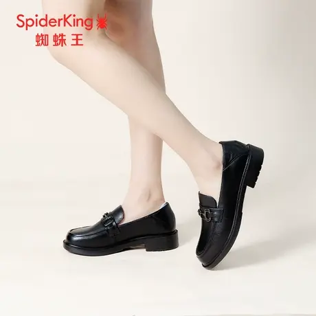 SPIDER KING/蜘蛛王乐福鞋真皮2023秋季商场新款女单鞋牛里软底图片