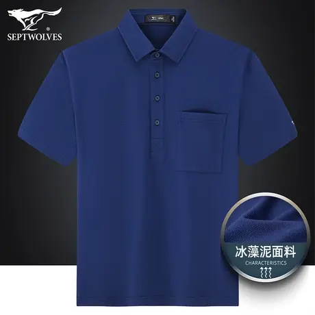 七匹狼狼族生活夏季男士短袖T恤商务休闲翻领宽松青年帅气Polo衫商品大图