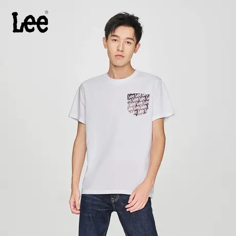 Lee商场同款春夏标准版圆领Logo印花男短袖T恤休闲潮LMT0080644LE商品大图