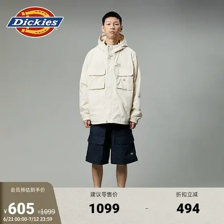 Dickies春夏 胸前大口袋休闲户外风格薄夹克 网布内里 男女情侣商品大图
