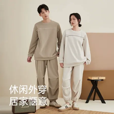 顶瓜瓜情侣长袖睡衣山系摇粒绒加绒可外穿家居服商品大图