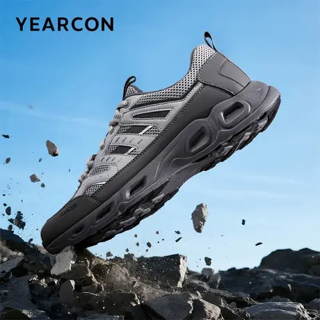 意尔康男士休闲鞋2026春季新款时尚透气网面运动鞋厚底缓震登山鞋商品大图