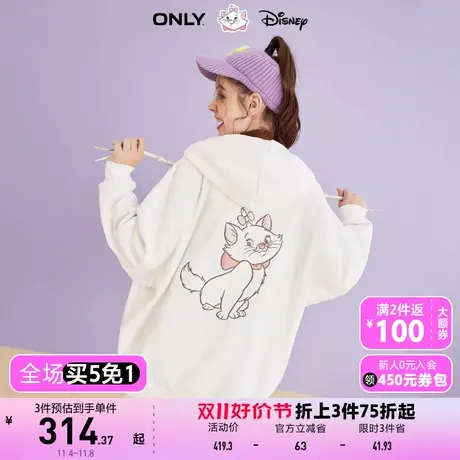 【买4免1】【上新】ONLY奥莱迪士尼MARIE CAT玛丽猫卫衣女商品大图