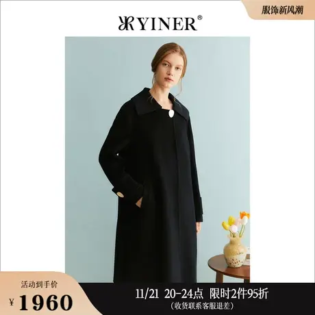 【绵羊毛+骆驼绒】YINER音儿专选女装冬季毛呢绵羊毛大衣外套商品大图