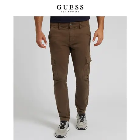 【38上新季】GUESS潮牌工装风修身薄款舒适直筒小脚休闲裤长裤商品大图