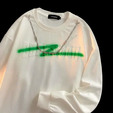 卫衣女秋季薄款上衣oversize小众高街潮牌ins美式复古hiphop外套商品大图