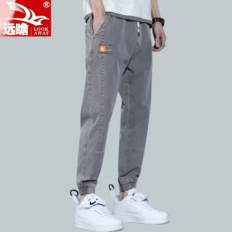 夏季牛仔裤男薄款束脚长裤2022新款修身直筒夏天弹力男裤男款裤子商品大图