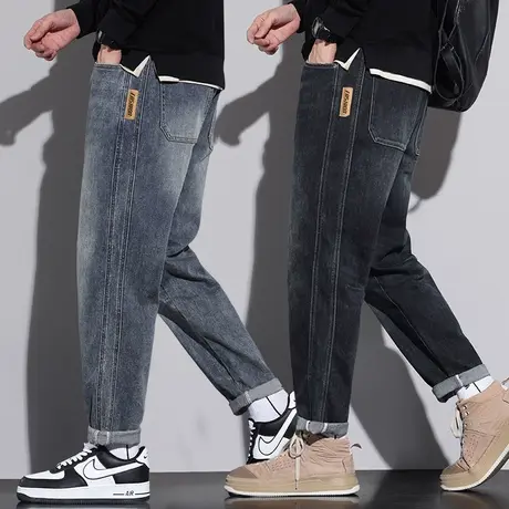 男生春秋款潮流百搭男裤子春季高端水洗复古风休闲牛仔裤春天春装商品大图